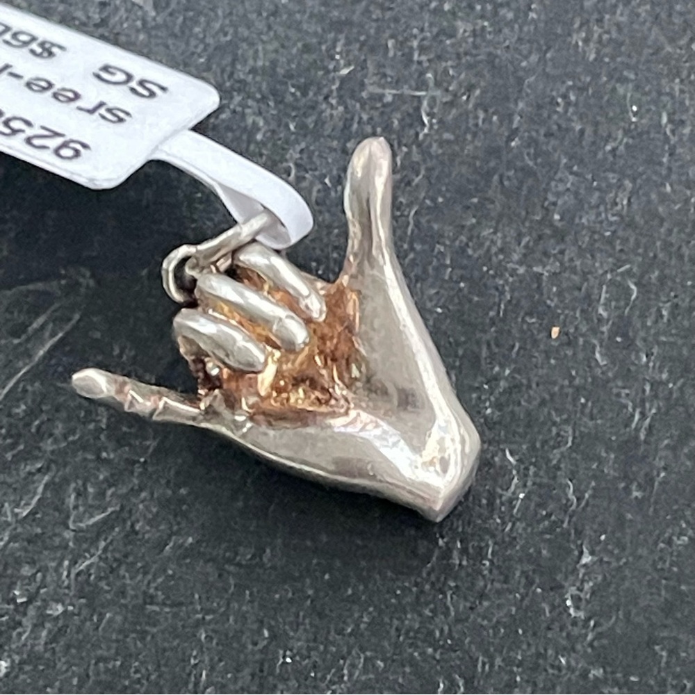 Sterling Silver 925 HANG 10 Charm/Pendant